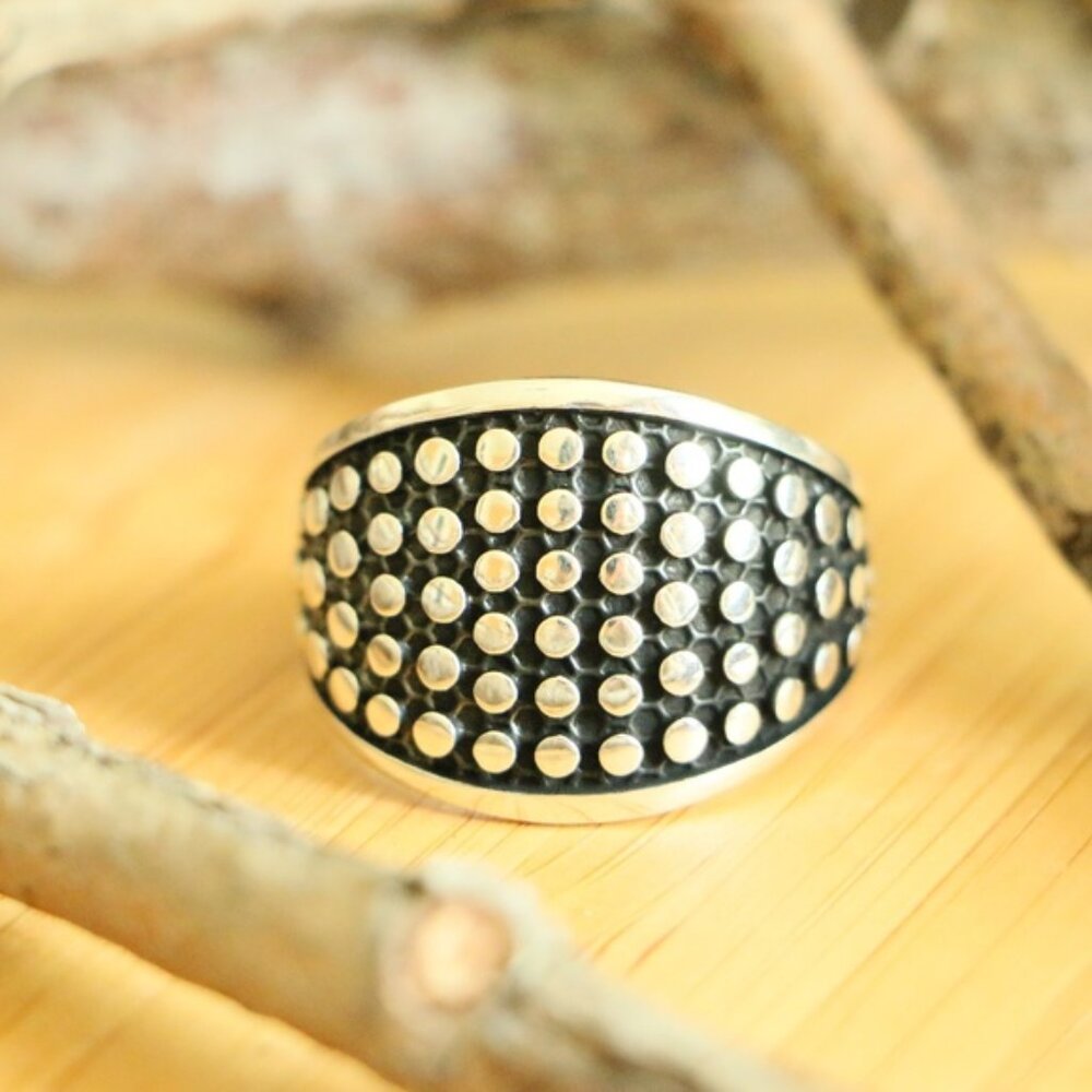 925 Sterling Silver Men's Points Rings GiftFor Him
